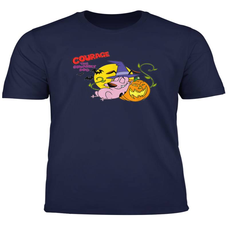Cartoon Network Courage The Cowardly Dog Halloween Pumpkin T Shirt