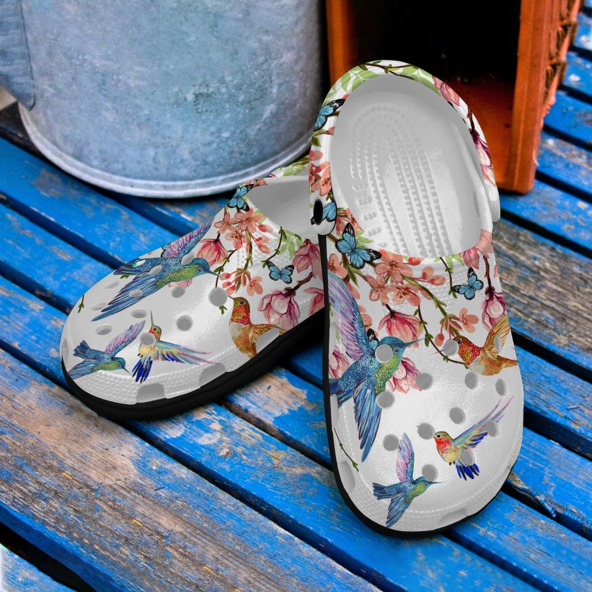 Hummingbird Personalized Clog, Custom Name, Text, Color, Number Fashion Style For Women, Men, Kid, Print 3D Colorful Hummingbird