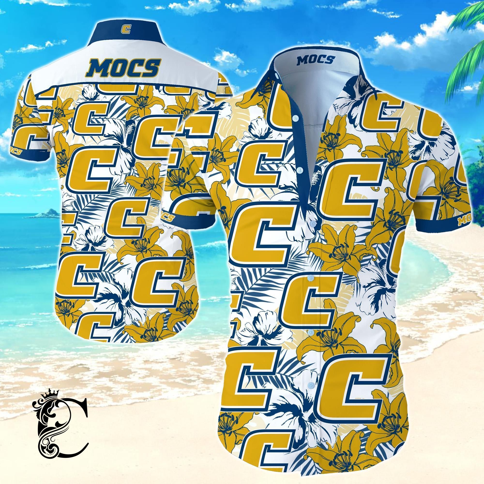 Beach Shirt Chattanooga Mocs Hawaiian Shirt- Chillicothemall