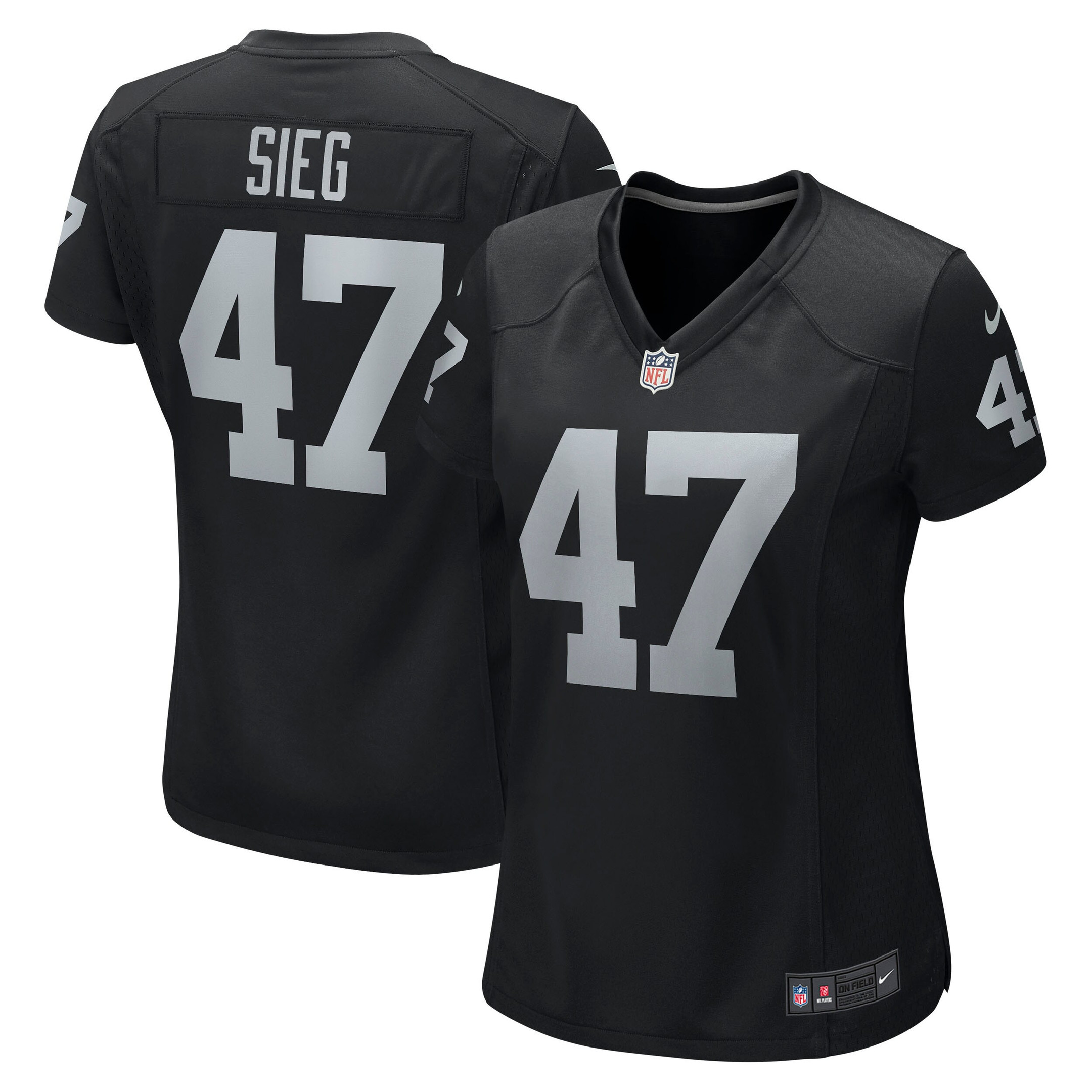 Trent Sieg Las Vegas Raiders Womens Game Jersey – Black NFL