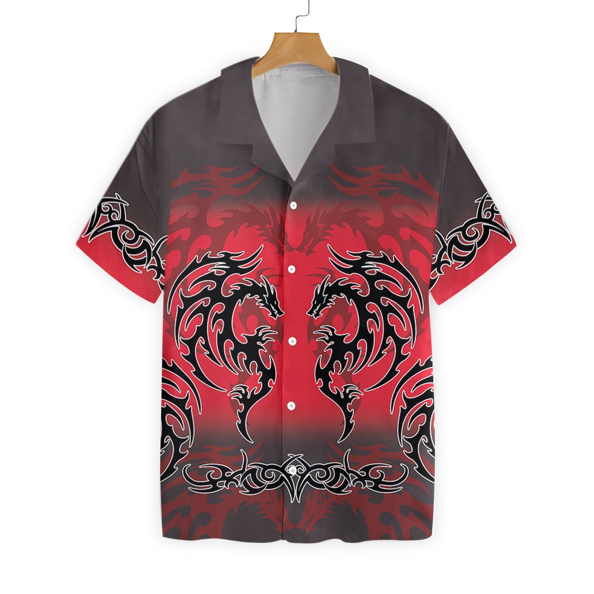 Red Tribal Dragon Hawaiian Shirt Ha10024