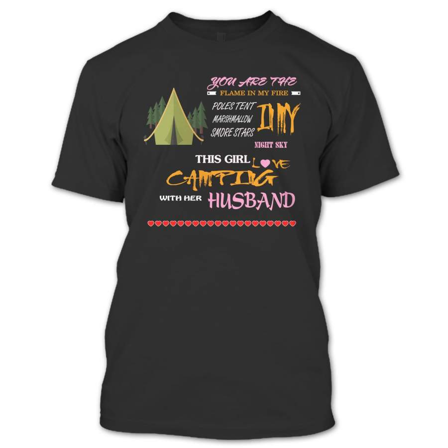 Husband & Wife Camping Partners For Life T Shirt, Coolest Couple T Shirt