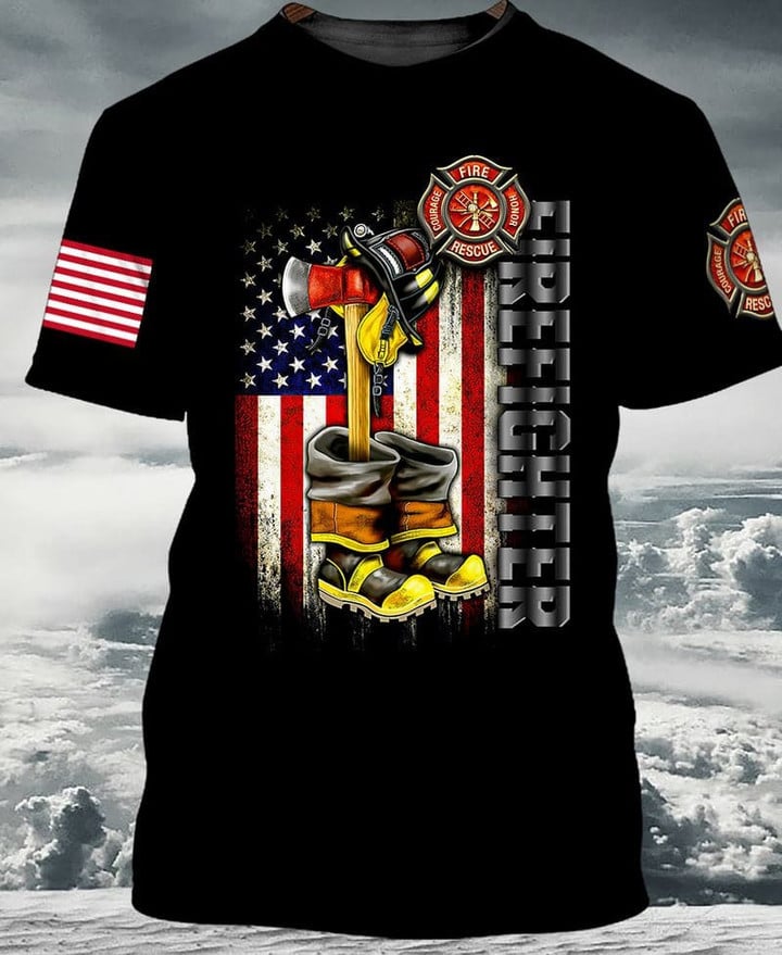 Volunteer Firefighter 3D Full Print, Attractive Apparel For Firefighter Lovers