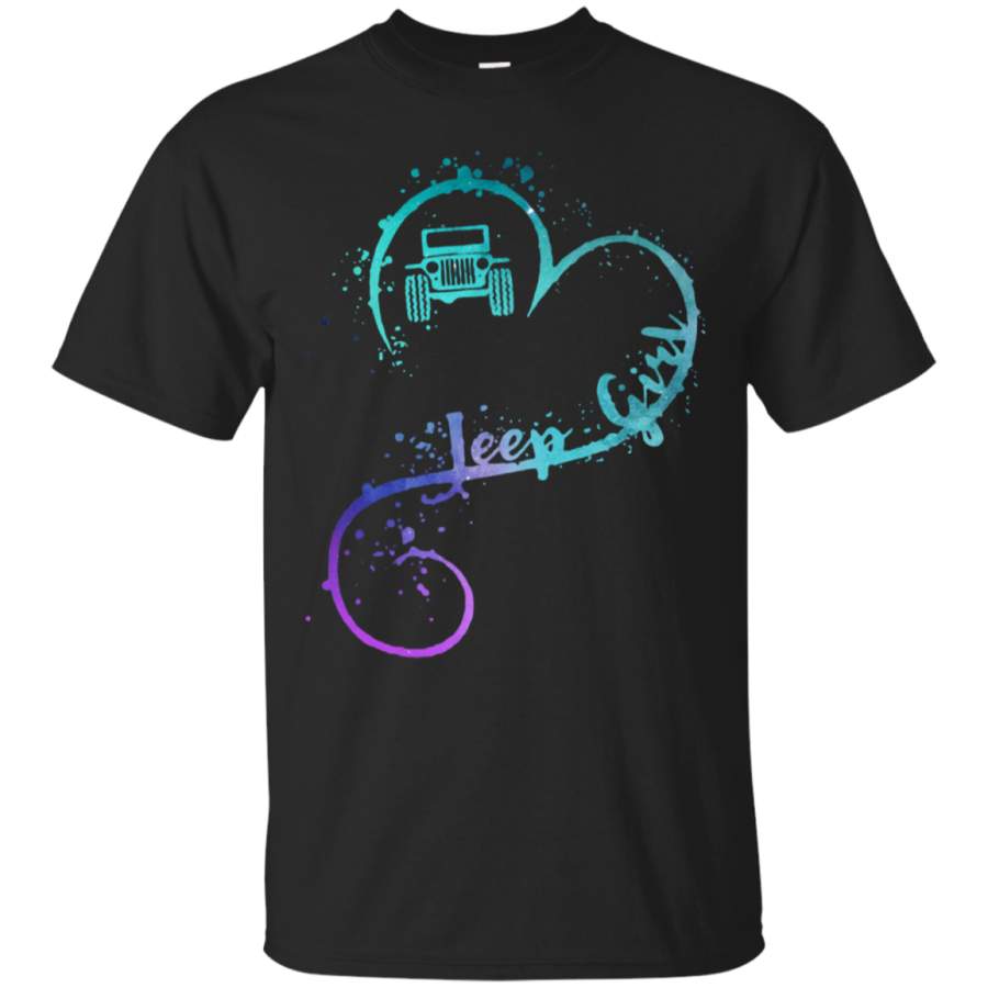 AGR Blue Heart Jeep Girl T-Shirt