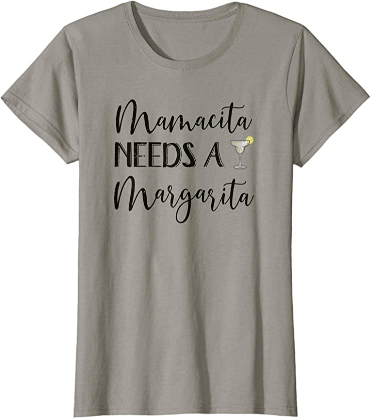 Womens Mamacita Needs a Margarita Funny Cinco De Mayo Mom Drinking T-Shirt