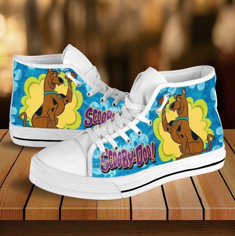 Scooby Doo Custom High Top Scooby Doo Fashion Shoes Shaggy Casual Mystery Machine Cartoon Print High Top Shoes