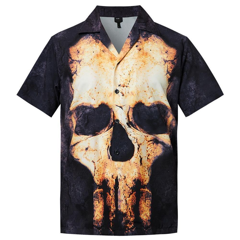 Shop From 1000 Unique Mens Hawaii Shirt Skull Printing Ha31405