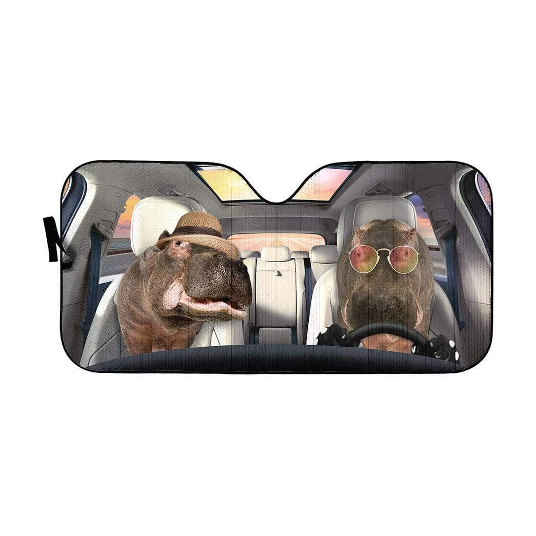 Gearhumans 3D Hippo Car Cuto Sunshade