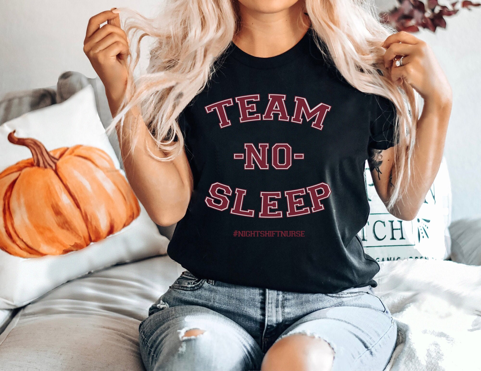 Team No Sleep | Funny Night Shift Nurse Life Shirt | No Life night shifter RN | Day shift problem | Night shift gift | Nurse RN Lpn TShirt