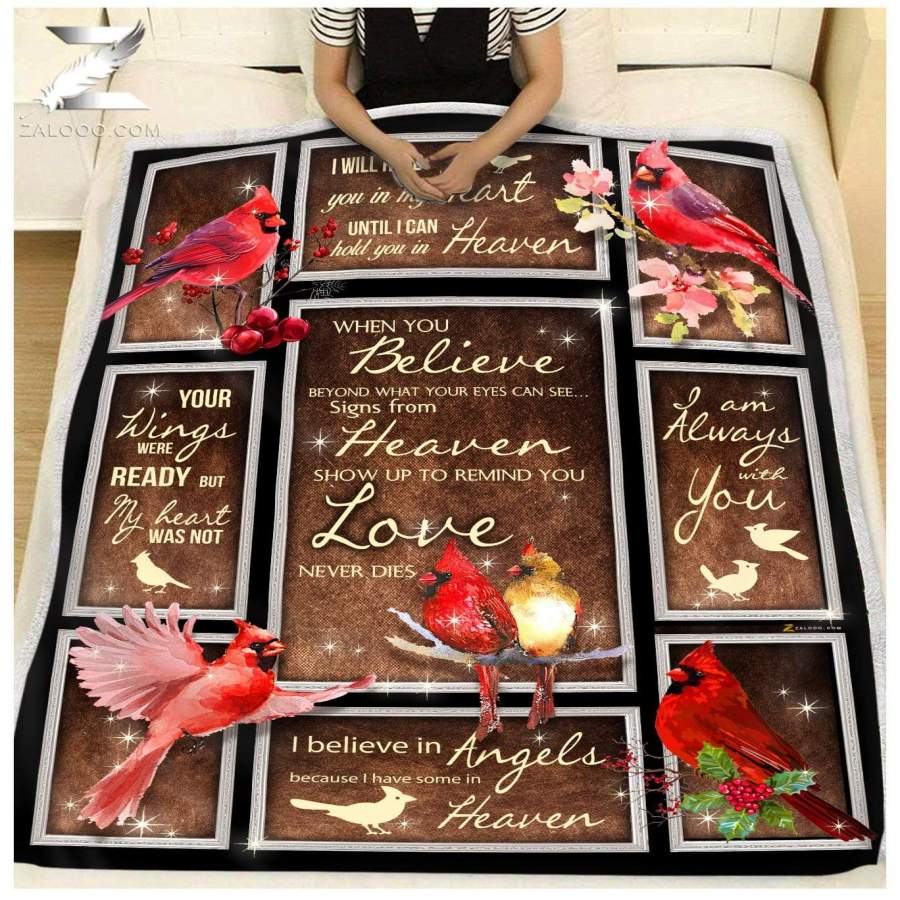 Zalooo – Fleece Blanket – CARDINAL – When you believe