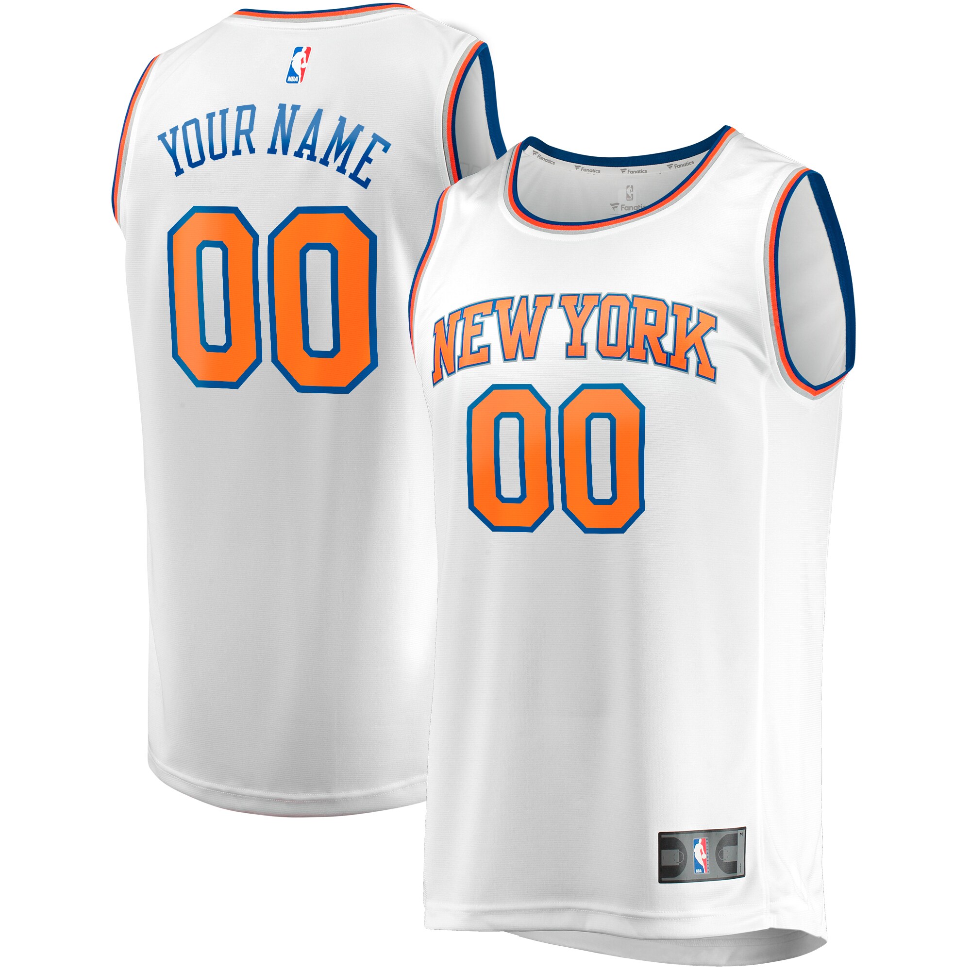 New York Knicks Youth Fast Break Custom Jersey – Association Edition – White