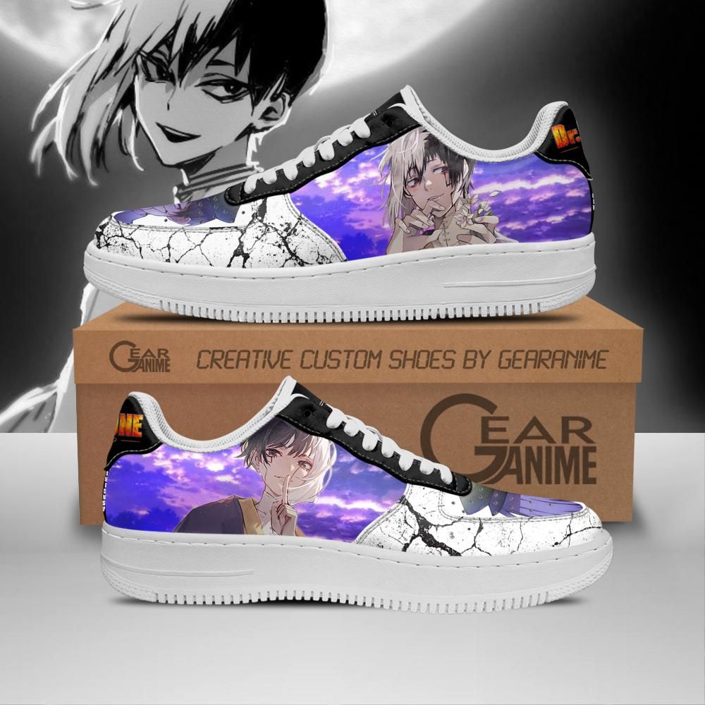 Dr Stone Gen Asagiri Air Force Shoes Sneakers Custom Anime