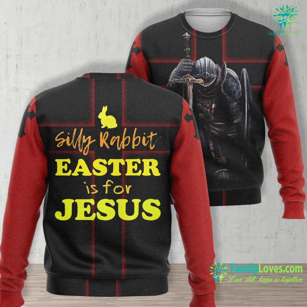 Jesus Christ Cross Silly Rabbit Easter Is For Jesus Cute Christmas Jesus Unisex Long Sleeve Sweatshirt All Over Print