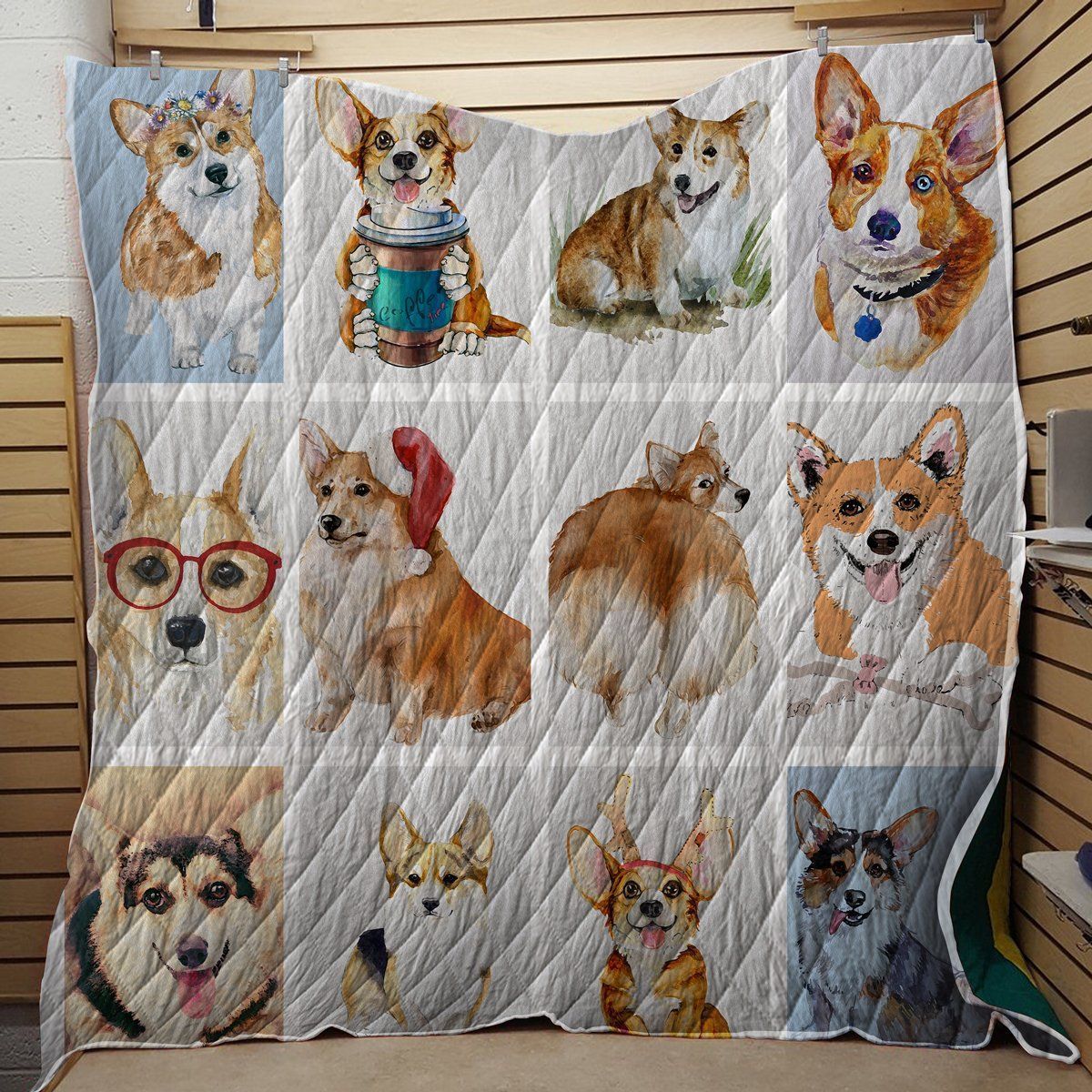 Corgi Lovers LTK373 3D Customized Quilt