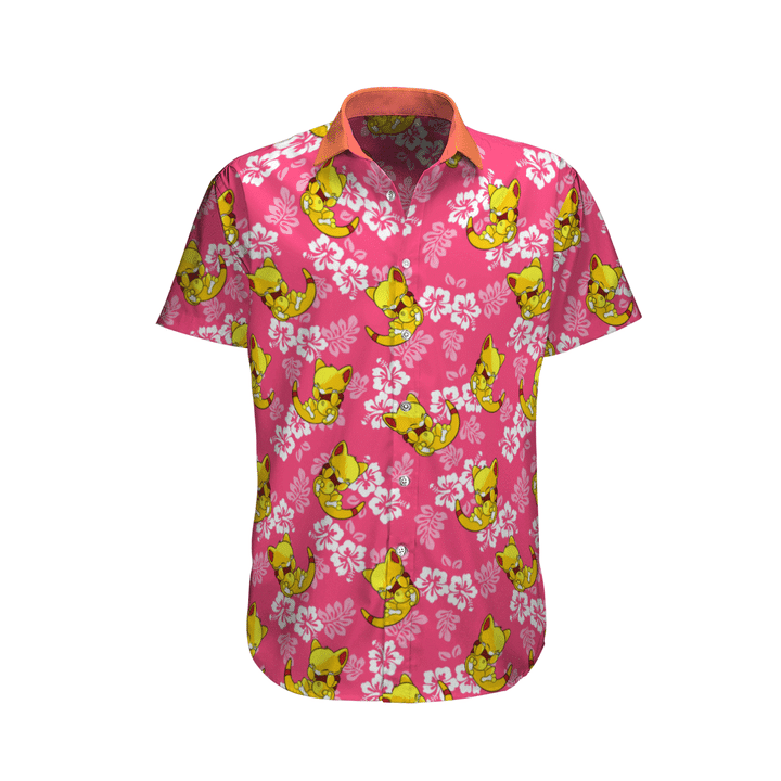 Abra Pokemon Summer Hawaiian Shirt | Hawaiian Shirt For Women Men | Hawaiian Shirt Custom