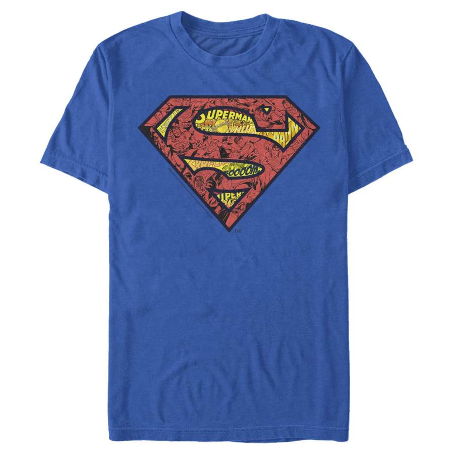 Superman Men’s Logo Collage  T Shirt