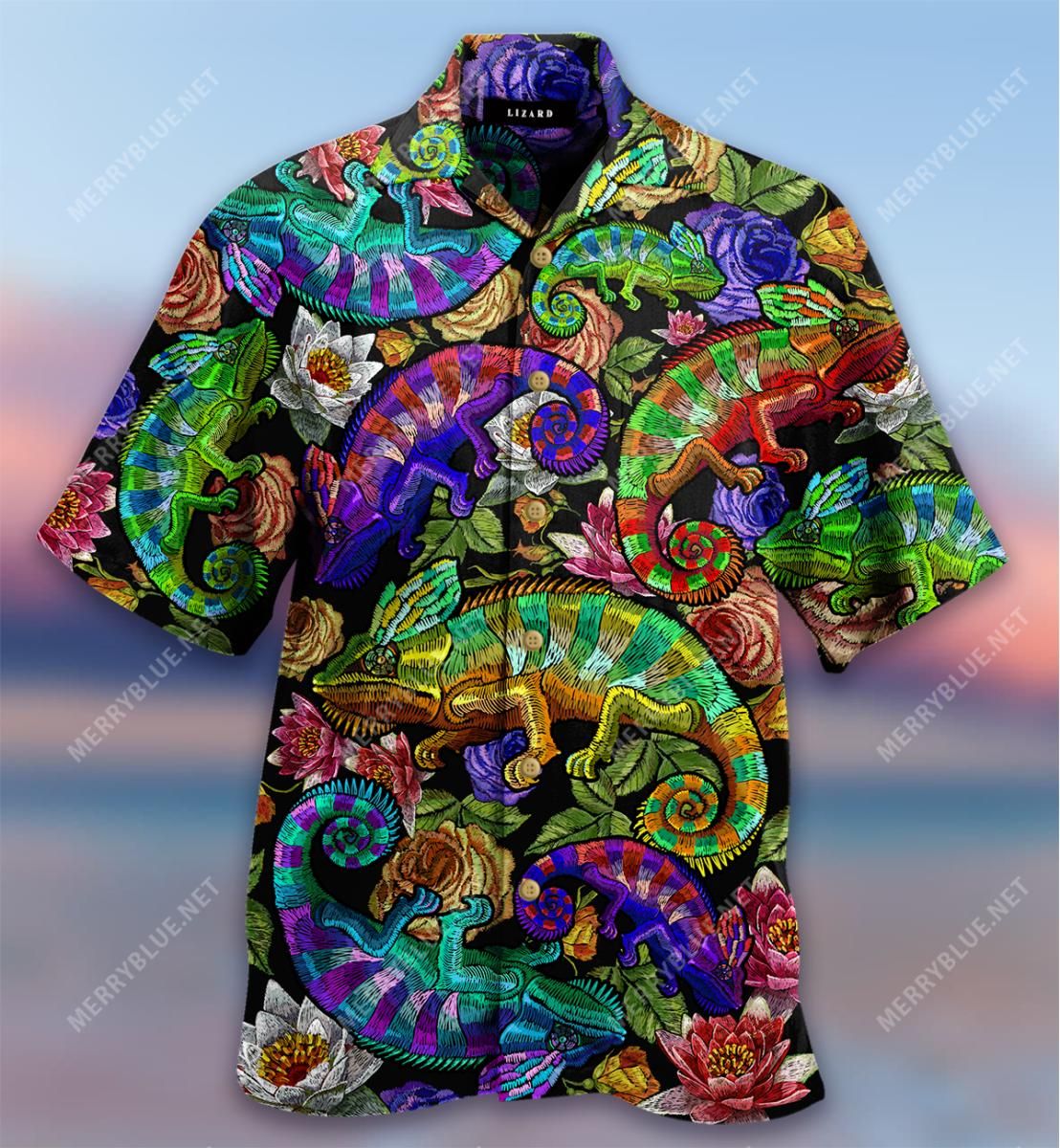 Awesome Lizard Aloha Hawaiian Shirt Colorful Short Sleeve Summer Beach Casual Shirt For Men And Women