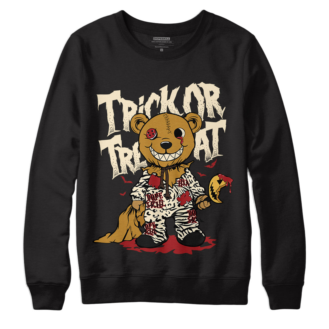 Trick Or Treat Halloween Crewneck Sweatshirt Match Jordan 11 Animal Instinct