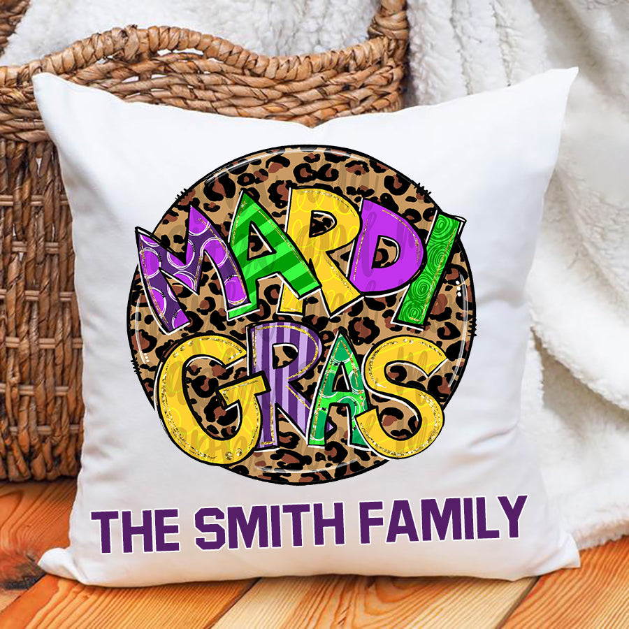 Mardi Gras Pillows, Mardi Gras Leopard Art For Bedroom Decor