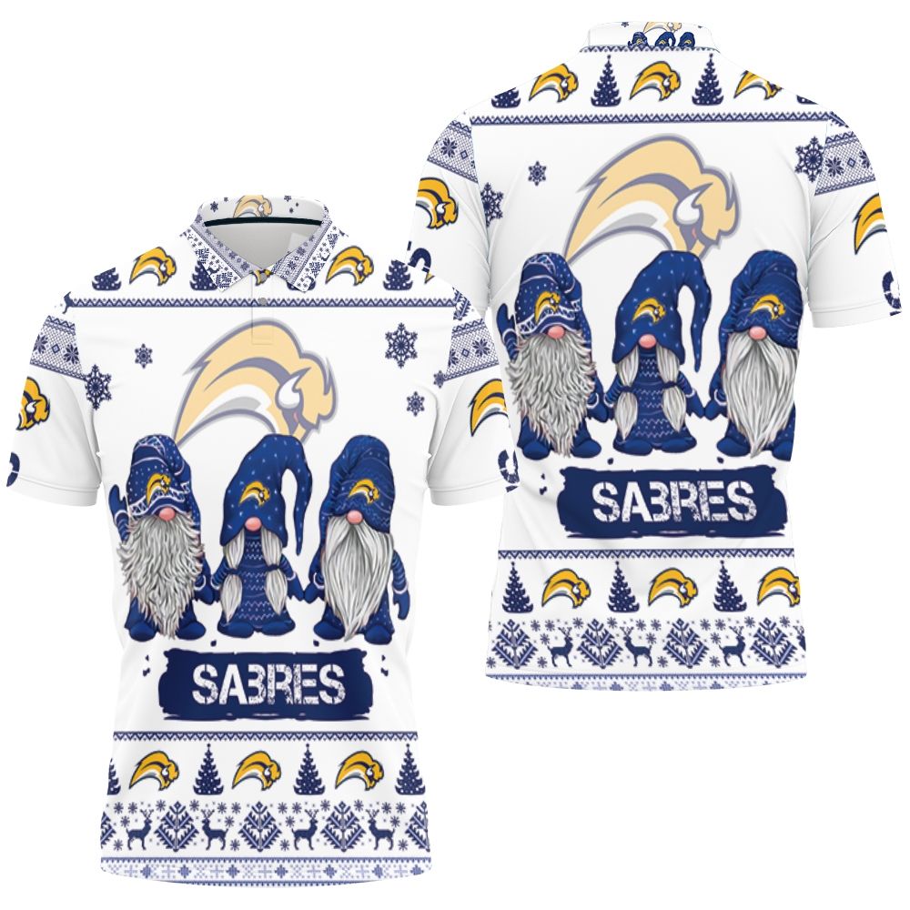 Christmas Gnomes Buffalo Sabres Ugly Sweatshirt Christmas 3D Polo shirt