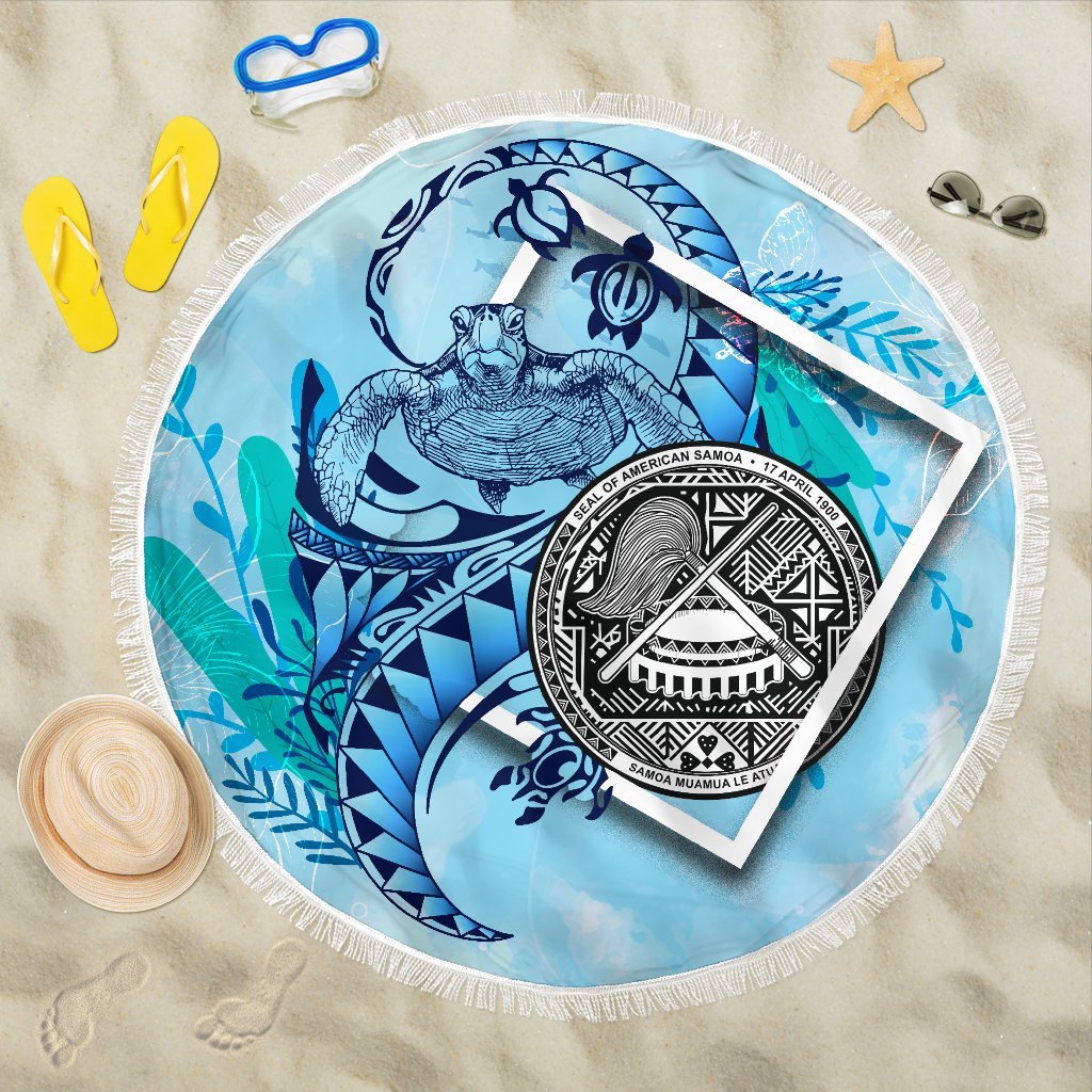 American Samoa Beach Blanket – Turtle Under The Sea Style – BN01