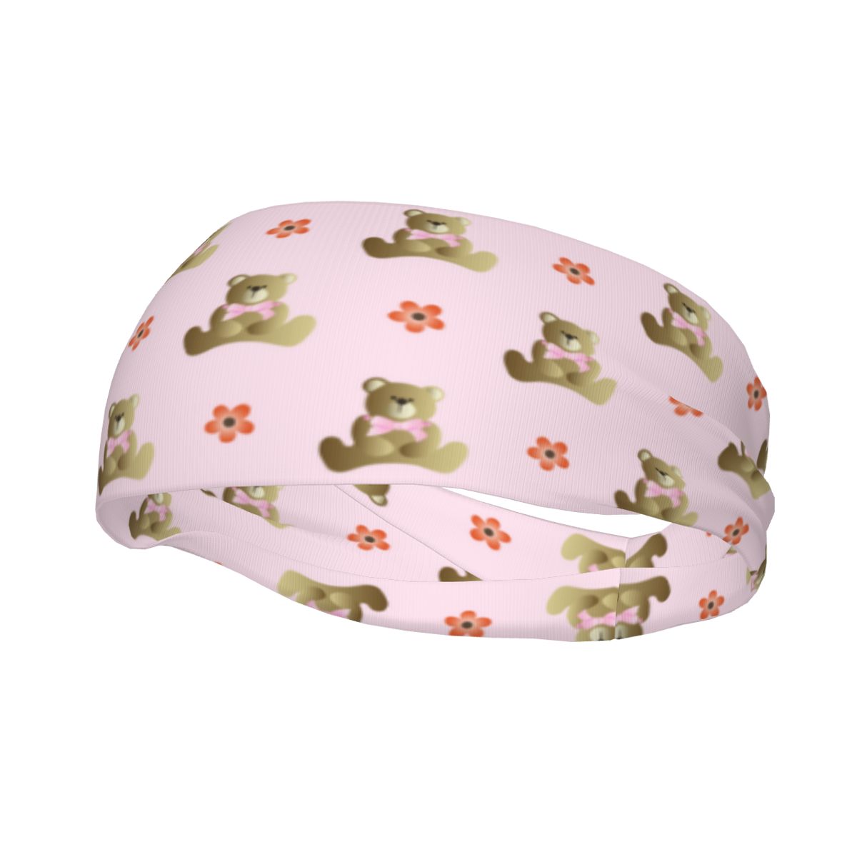 Cute Cartoon Bear Animal Sweatbands Soft Sweat Headbands for Unisex Non Slip Head Sweat Bandage Tennis Gym Fitness Hair Turban alx