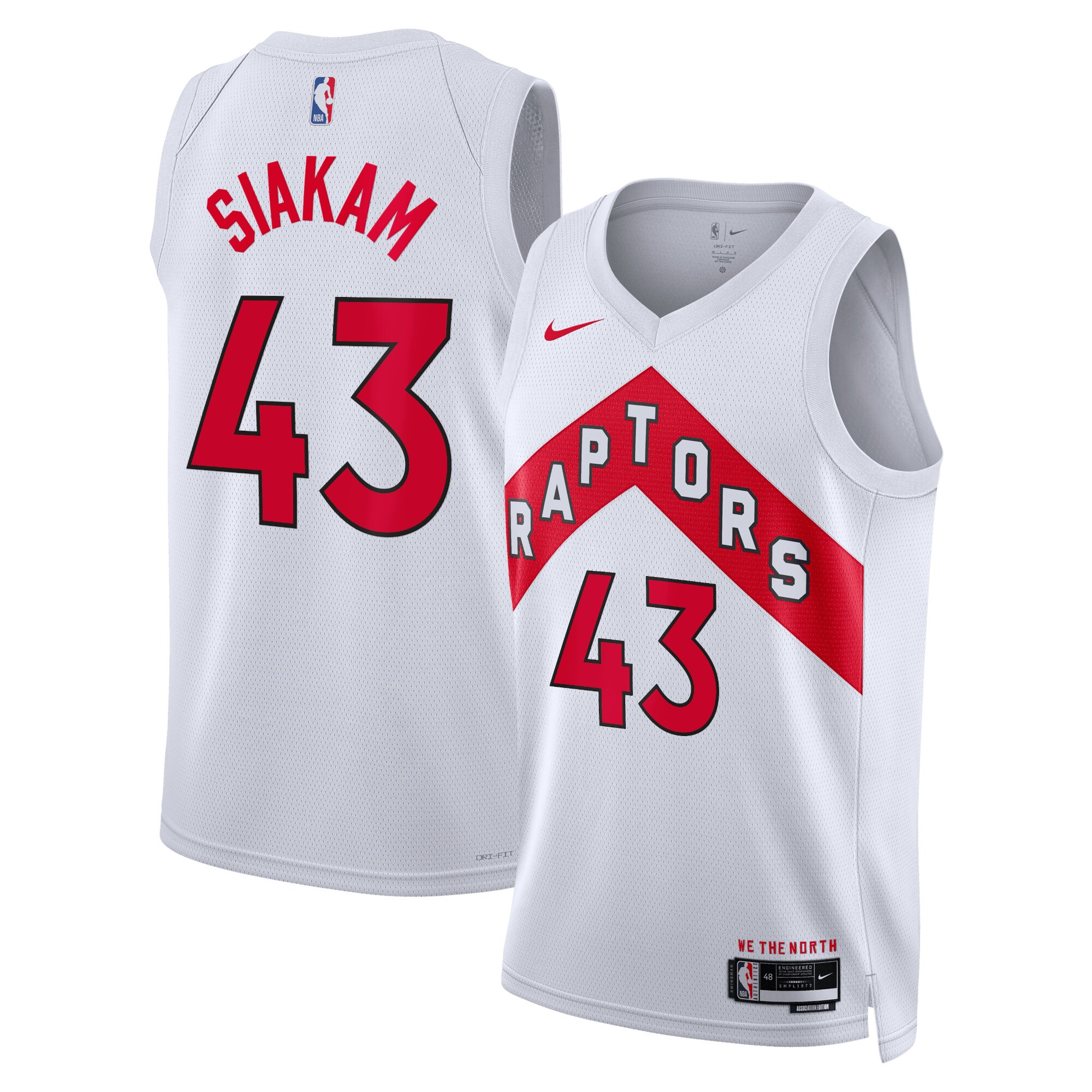 Toronto Raptors Association Edition Swingman Jersey – White – Pascal Siakam – Unisex