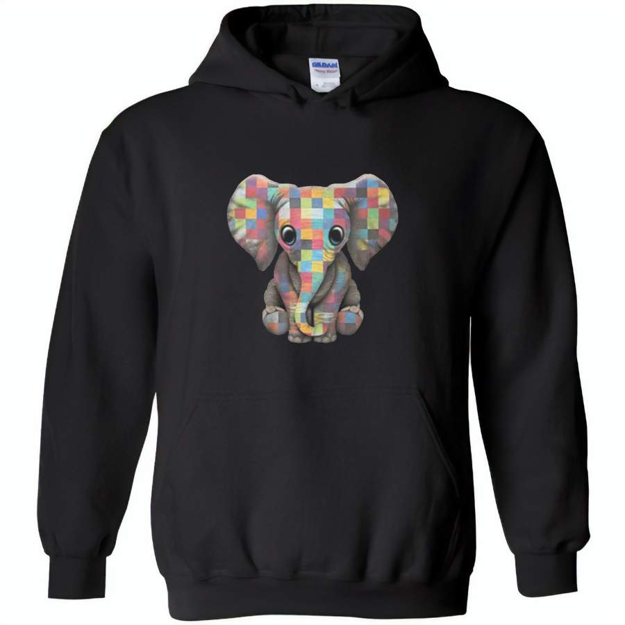 Baby elephant autism awareness – Gildan Heavy Blend Hoodie