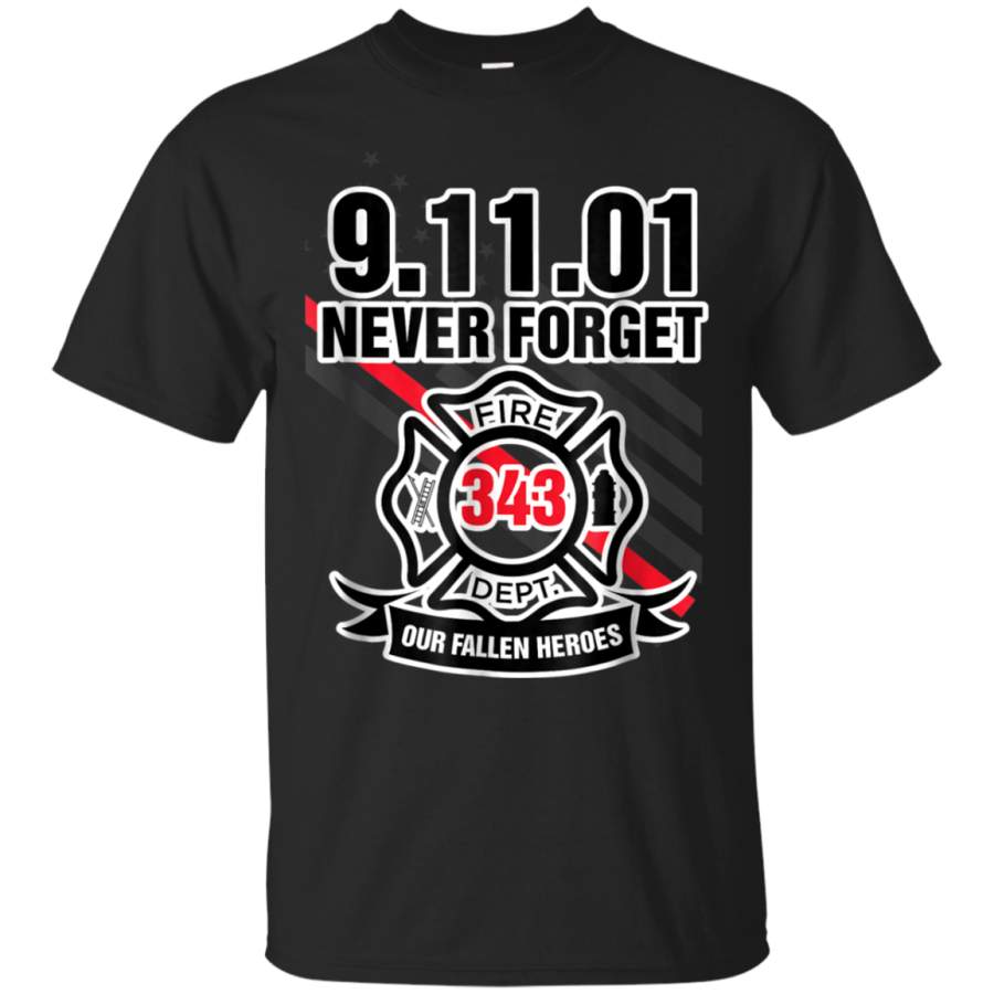 AGR 9-11 Never Forget 343 Fallen Heroes T-shirt 9-11 Memorial