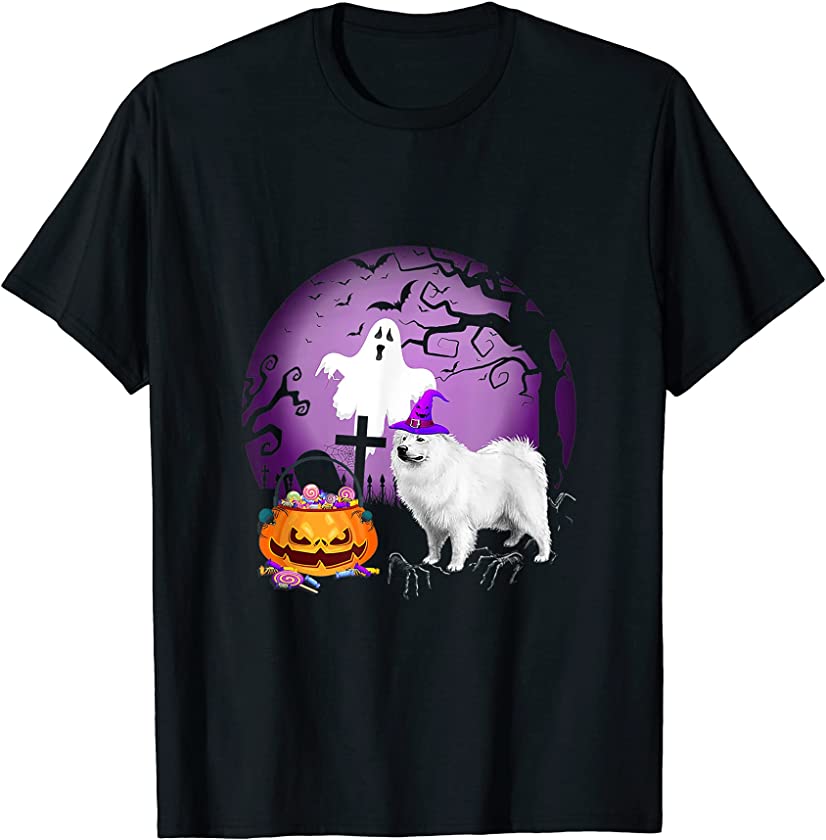 American Eskimo Dog Candy Pumpkin Halloween Lover T-Shirt