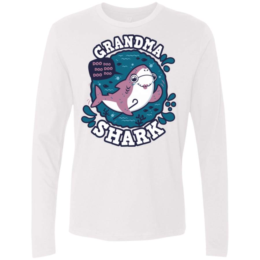 Shark Family trazo – Grandma Men’s Premium Long Sleeve