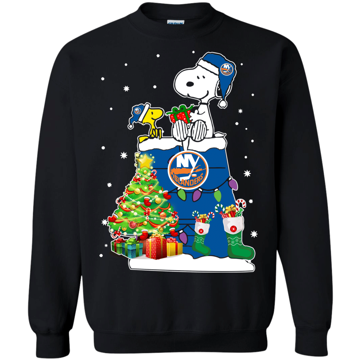 Check out this awesome New York Islanders Snoopy & Woodstock Christmas Shirt Sweatshirt