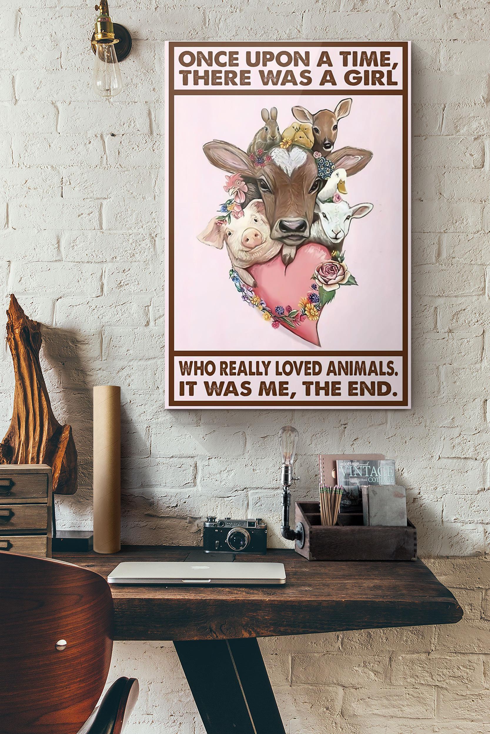 A Girl Who Really Love Animal Poster