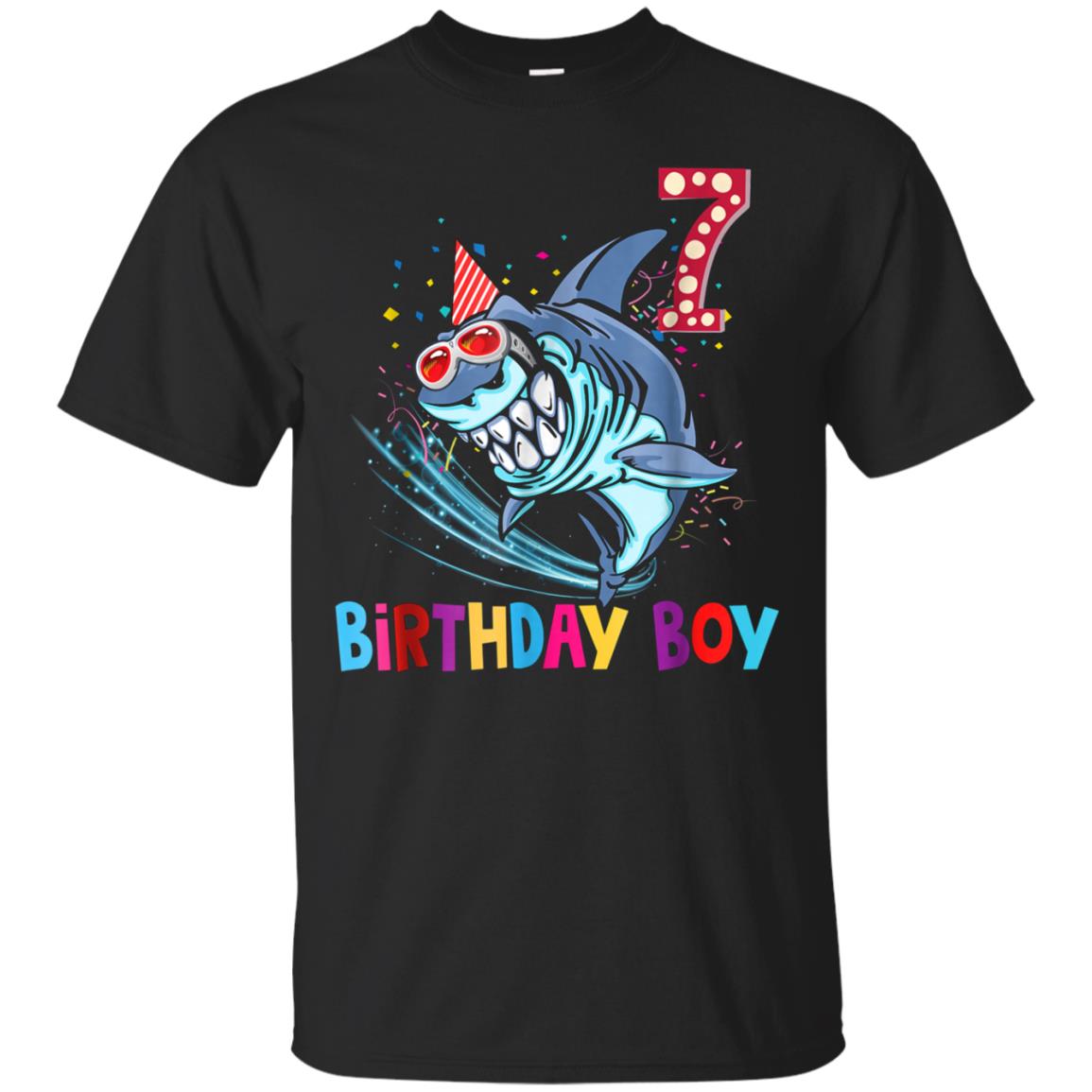 Shark Doo Doo 7 Years Old T shirt Kids 7th Birthday T-shirt