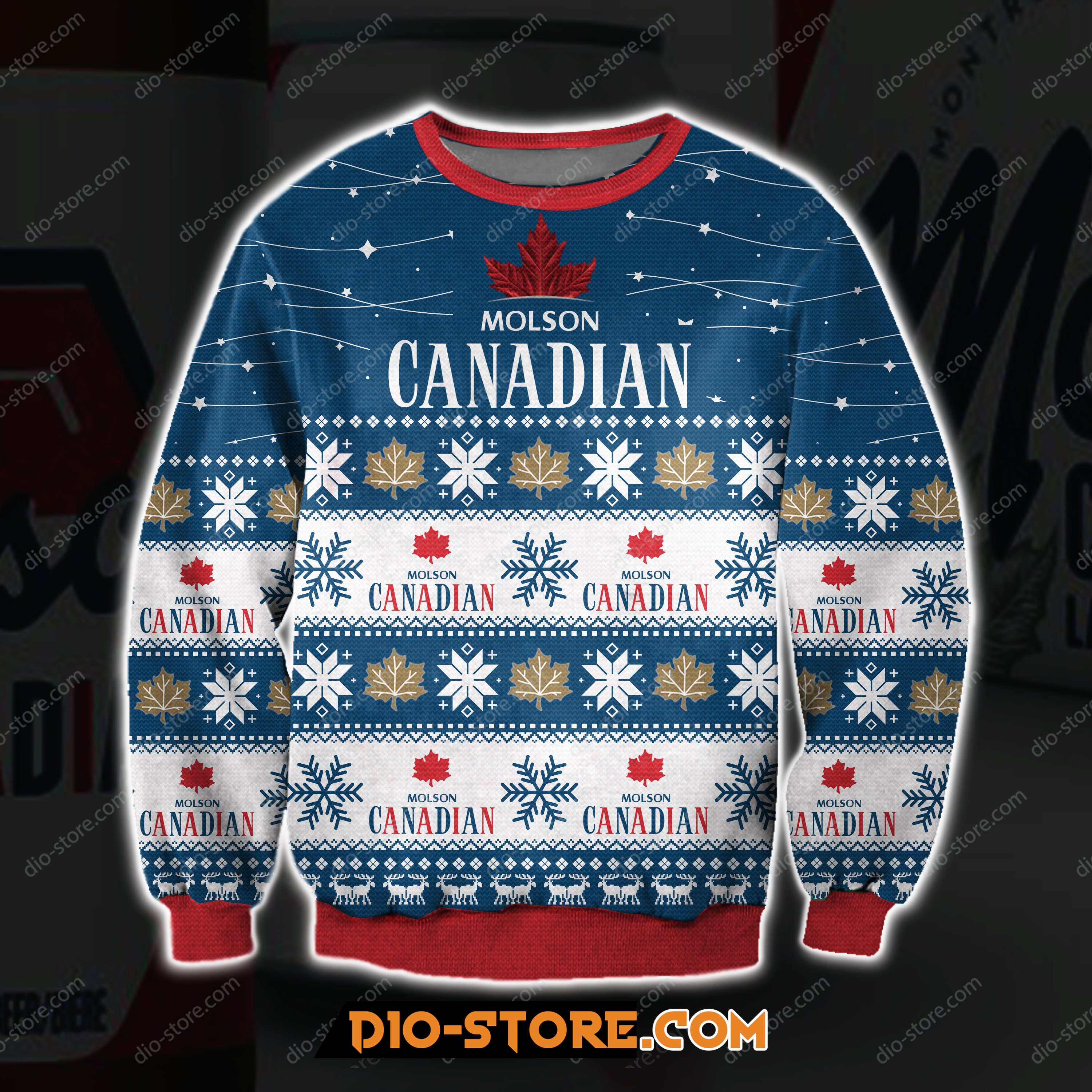 3D All Over Print Molson Canadian Ugly Christmas Sweater Hoodie All Over Printed Cint10236