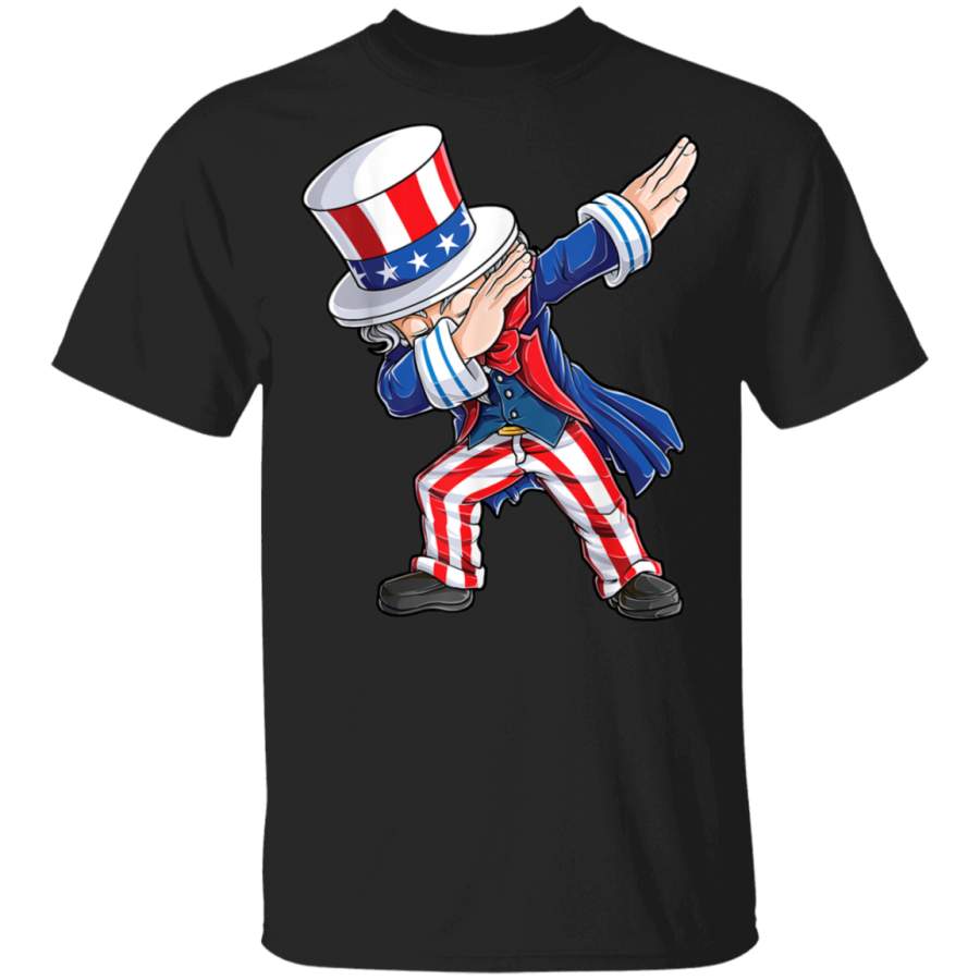 Dabbing Uncle Sam T Shirt 4th of July Kids Boys Men Gifts