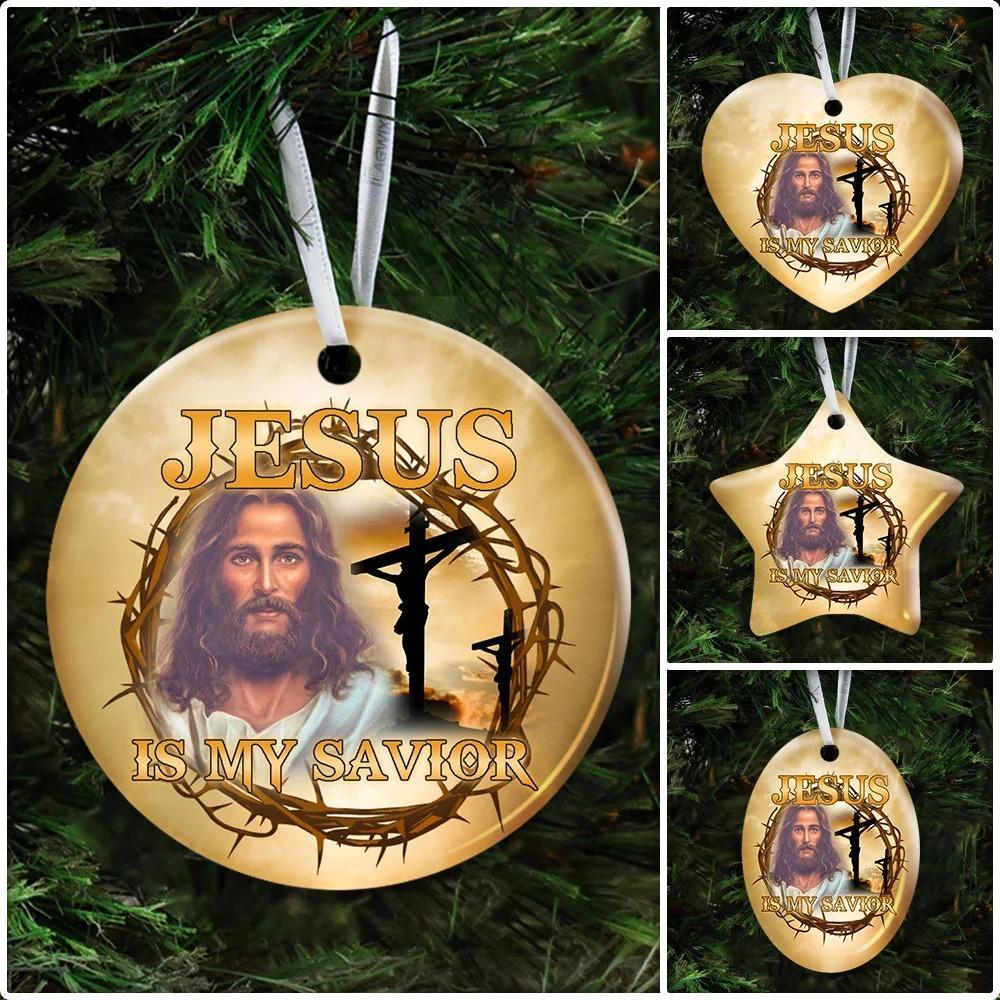 Jesus Is My Savior. Christian Ceramic Ornament Christmas Home Decor