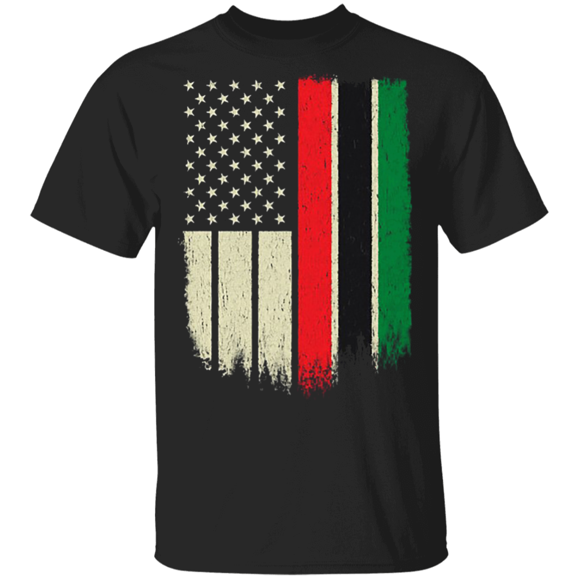 Retro African American Flag T-Shirt Pan African Shirt For Men Women