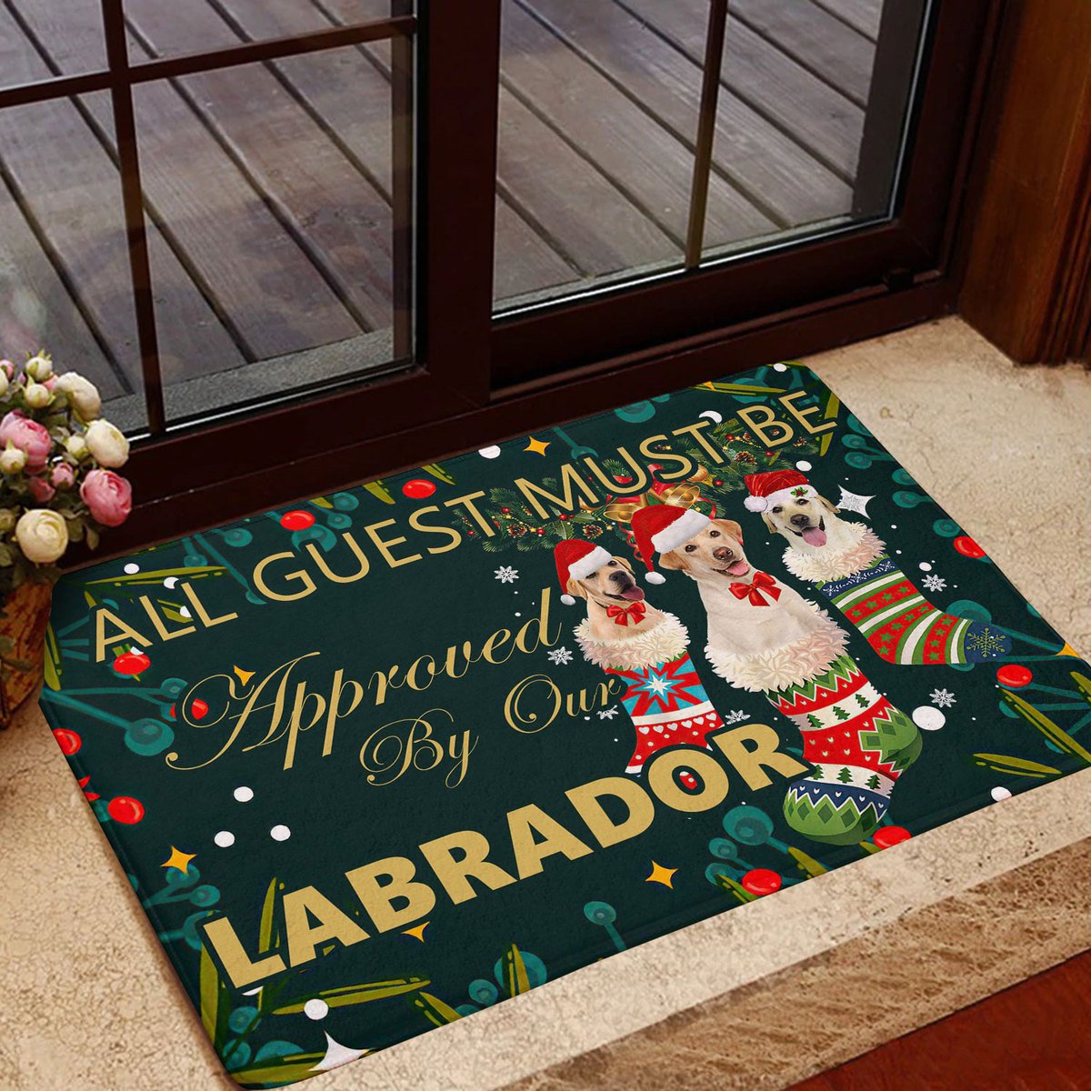 U Labrador Christmas 3D All Over Printing Doormat