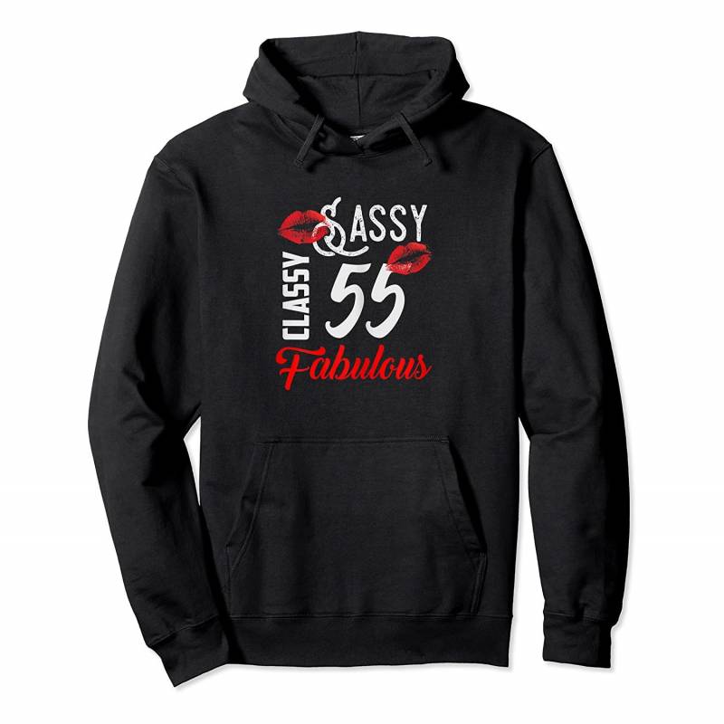 Womens Classy Sassy 55 Fabulous th Birthday Gift Funny Pullover Hoodie, T-Shirt, Sweatshirt