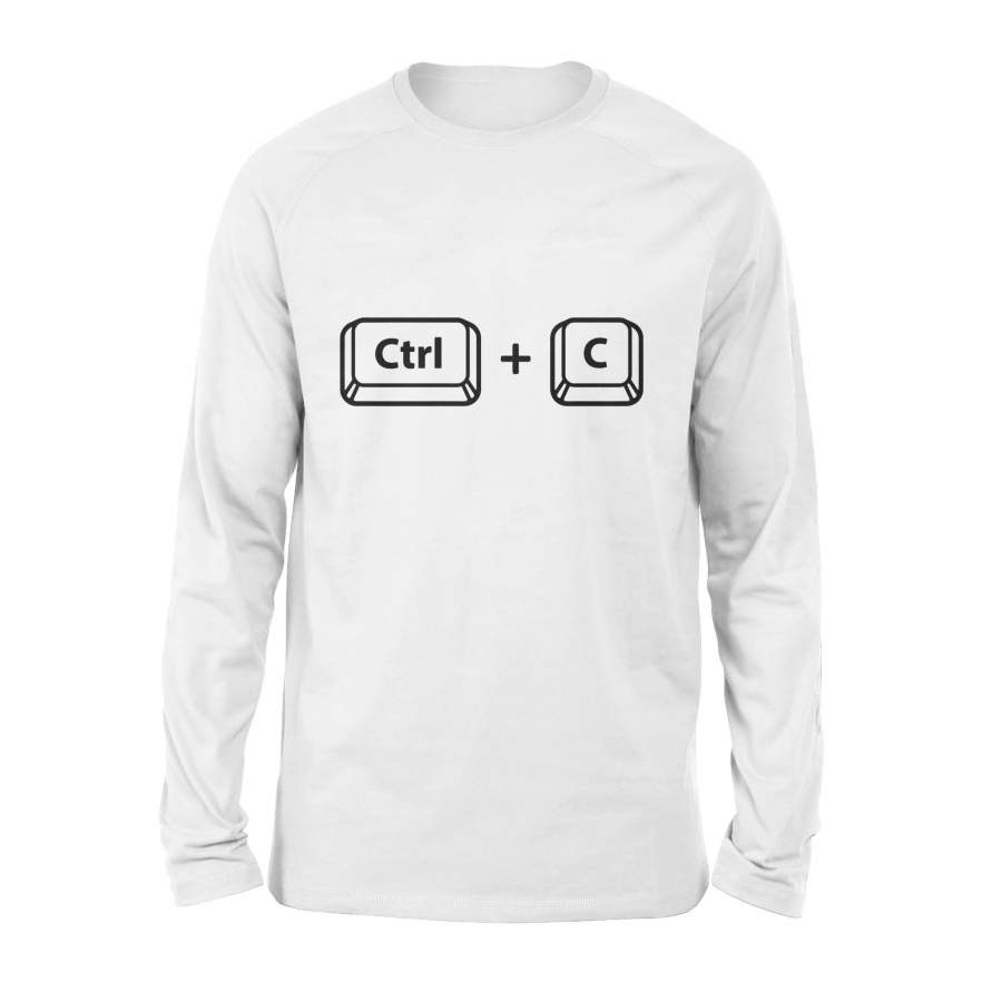 Control Ctrl C Copy Paste Matching Family Twin Long Sleeve