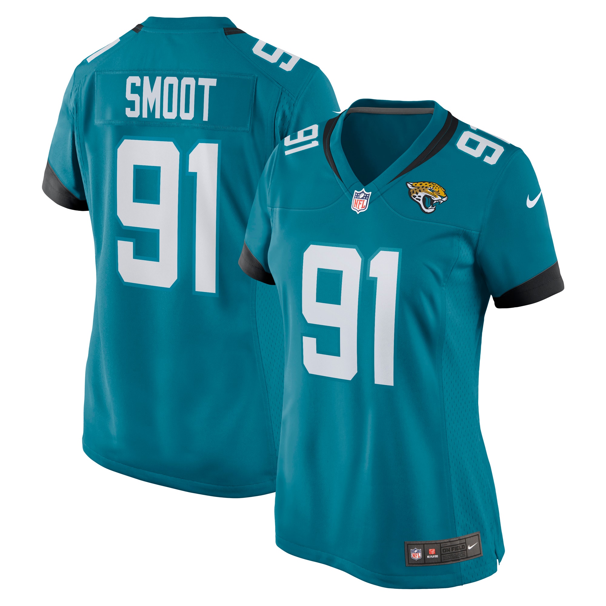 Women’s Jacksonville Jaguars Dawuane Smoot Teal Game Jersey