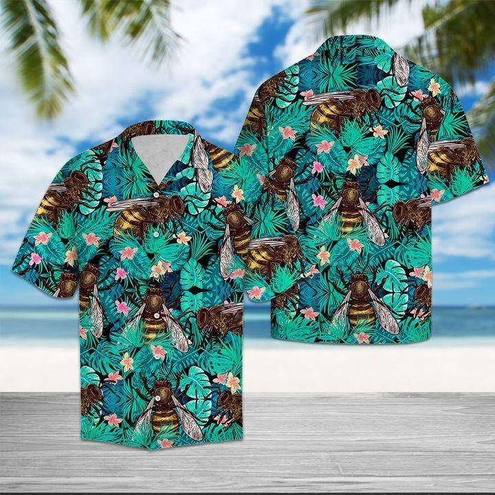 Bee Tropical Hawaii Shirt Unisex Full Size Adult Colorful Ha53175