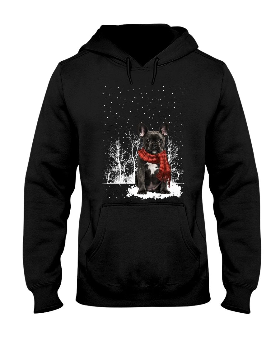 Snow Scarf – French Bulldog 2 Hooded Sweatshirt