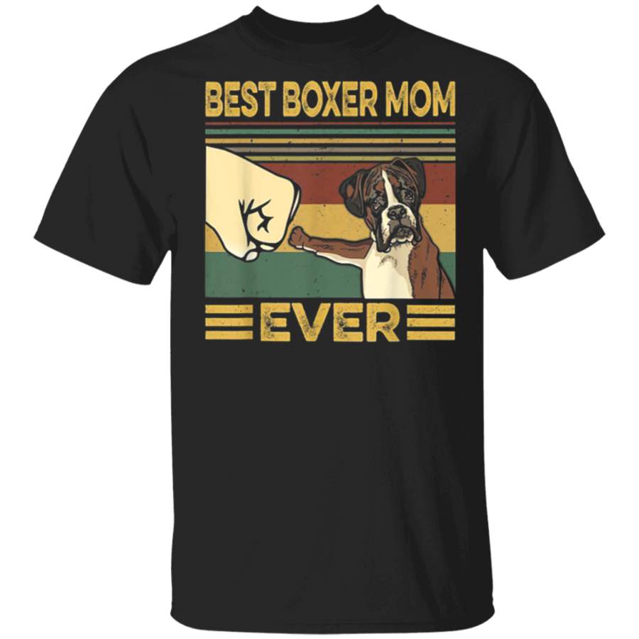 Best Boxer Mom Ever Retro Vintage Tshirt