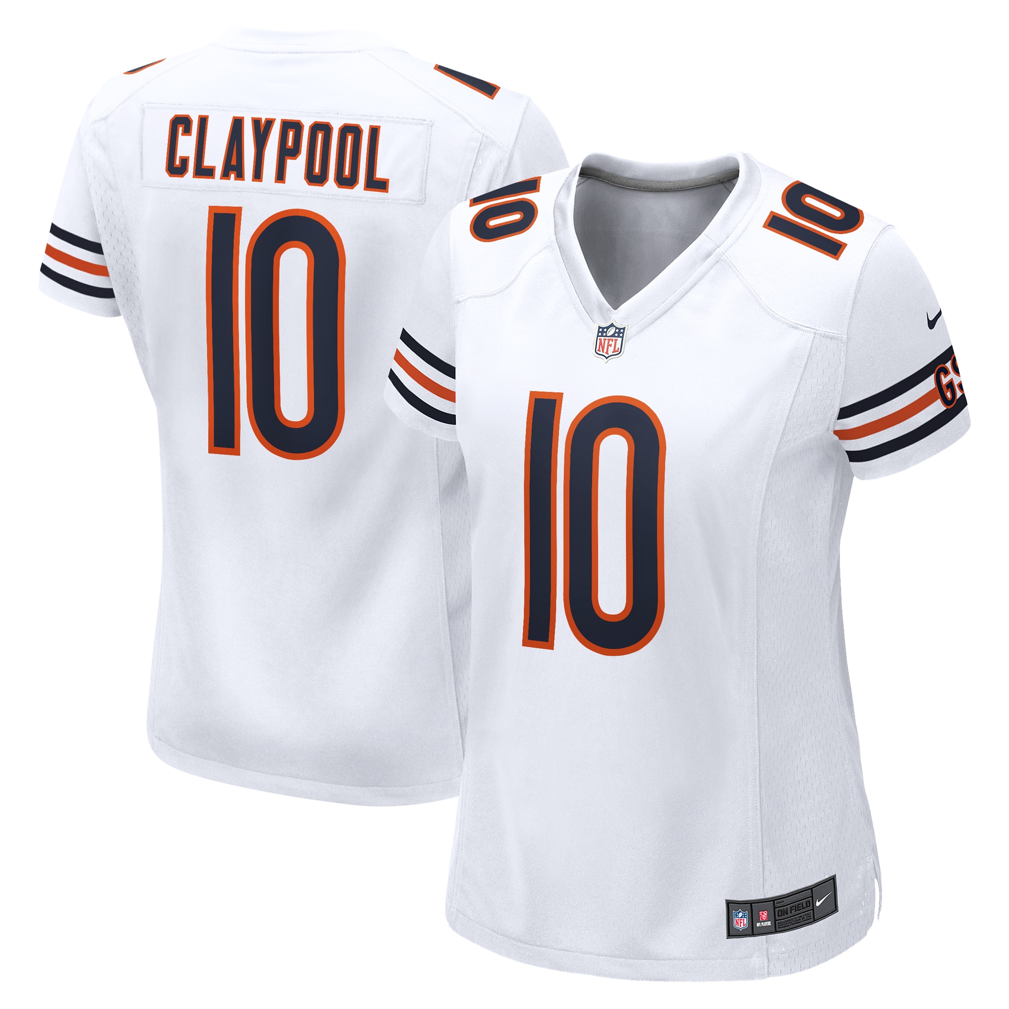 Women’s Chicago Bears Chase Claypool White Game Player Jersey