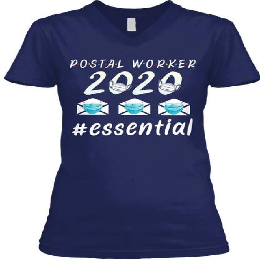 Postal Worker 2020 Essential For Personalized Job Gift Ladies V-Neck