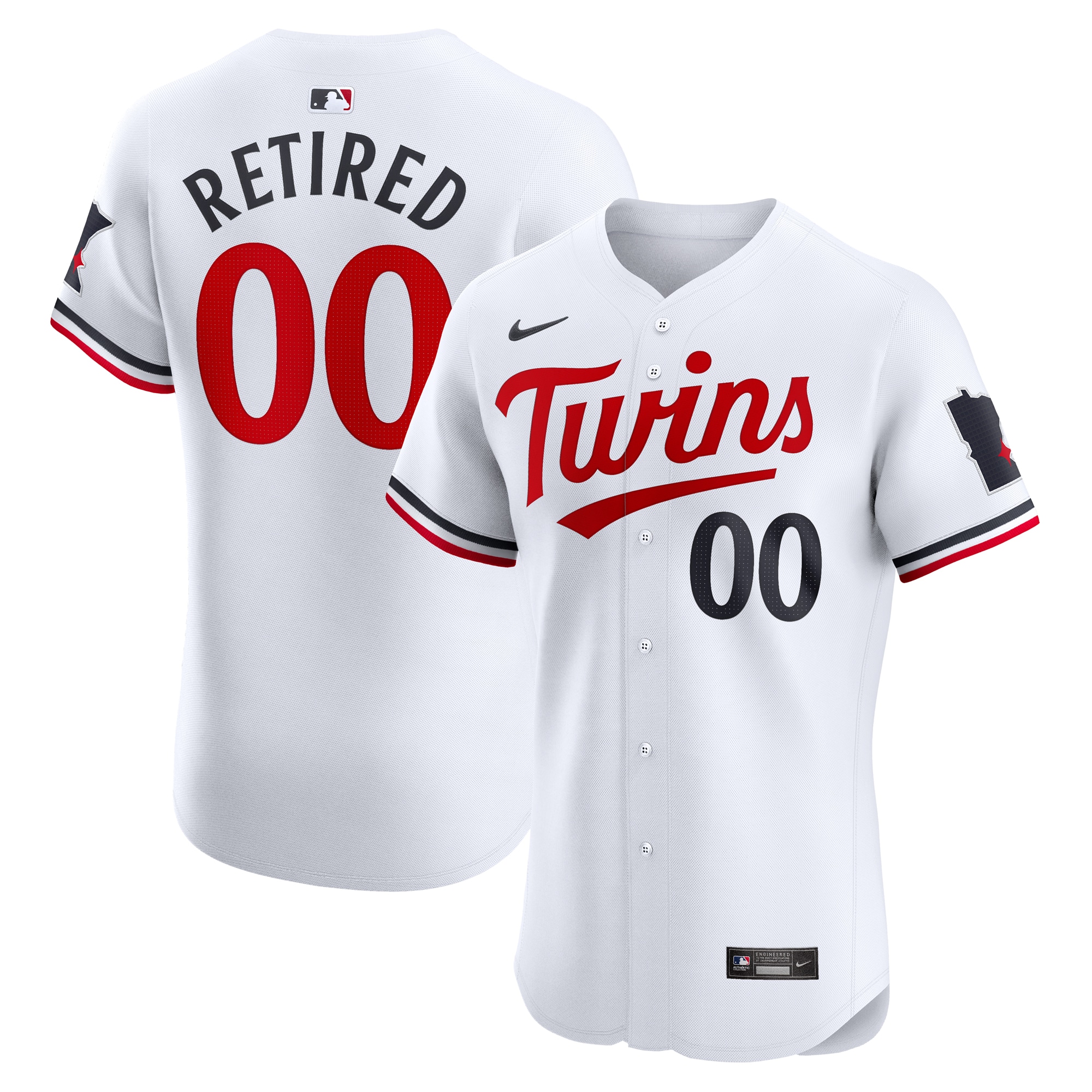 Minnesota Twins Home Elite Pick-A-Player Retired Roster Jersey – White