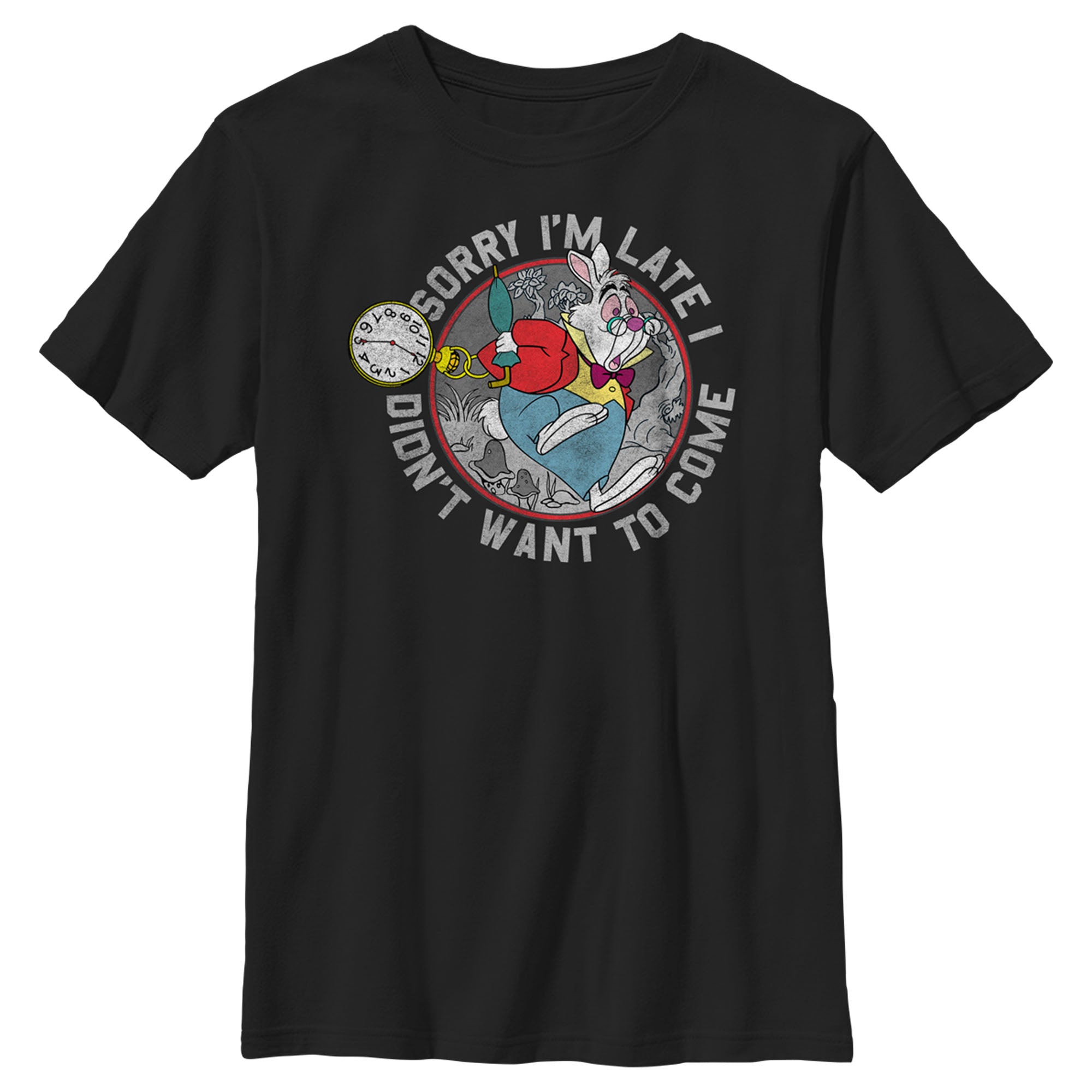 Boy’S Alice In Wonderland The White Rabbit Sorry I’M Late T-Shirt