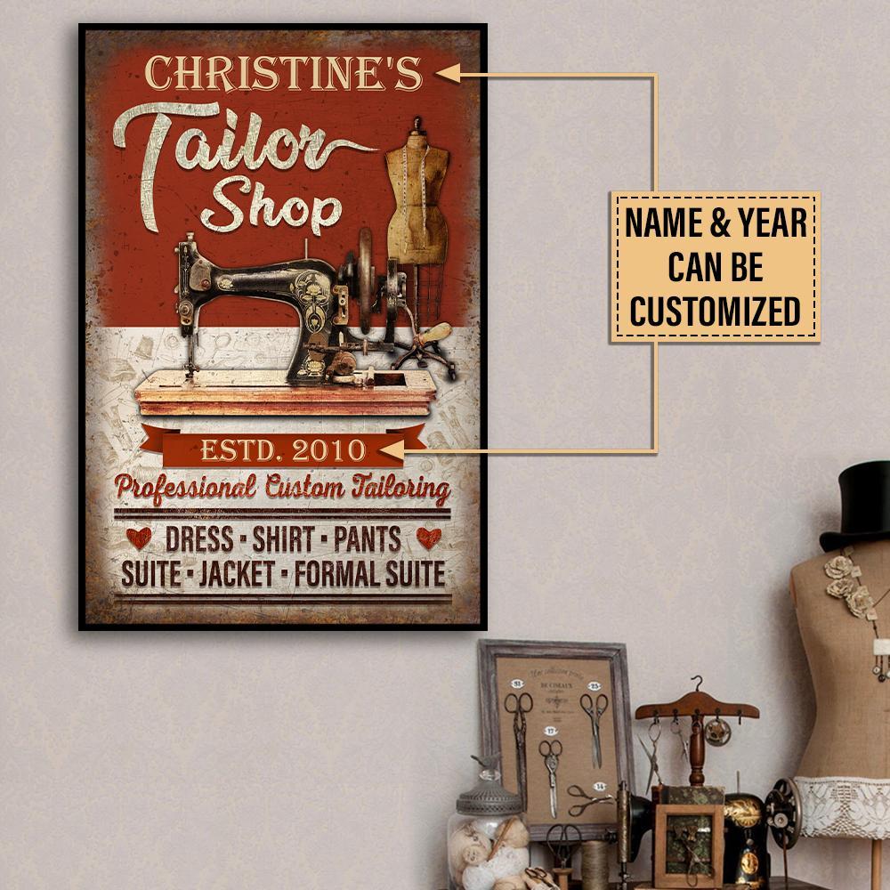 Aeticon Gifts Personalized Tailor Shop Professional Canvas Mom Dad Gift Home Decor